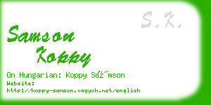 samson koppy business card